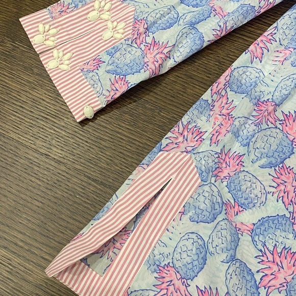 VINEYARD VINES XL Women's Cover Up Embellished Beading with Pineapple Print - Picture 3 of 9